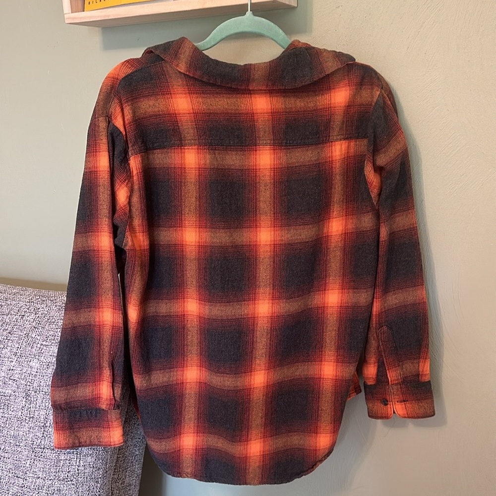 Old Navy women’s Orange and Black Plaid Shirt - “Evermore” look alike